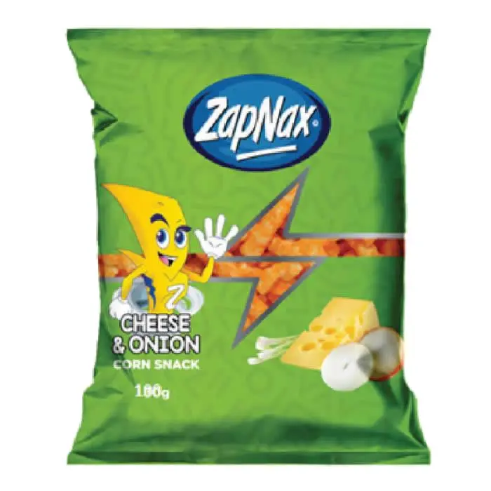 ZapNax Cheese and Onion Snacks Pack (100g X 10)